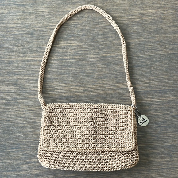 The Sak Handbags - THE SAK SMALL CROCHETED CROSSBODY Gold